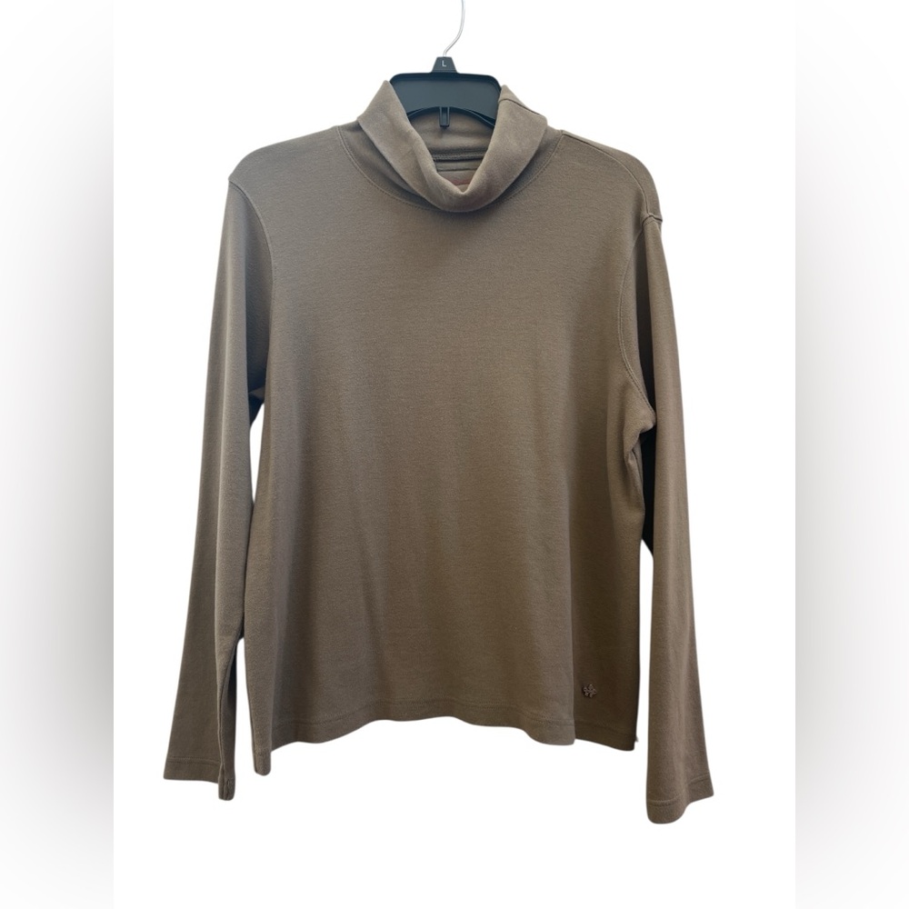 Alice Collins Olive Green Cowl Neck Long Sleeve Top Size 14 Minimalist